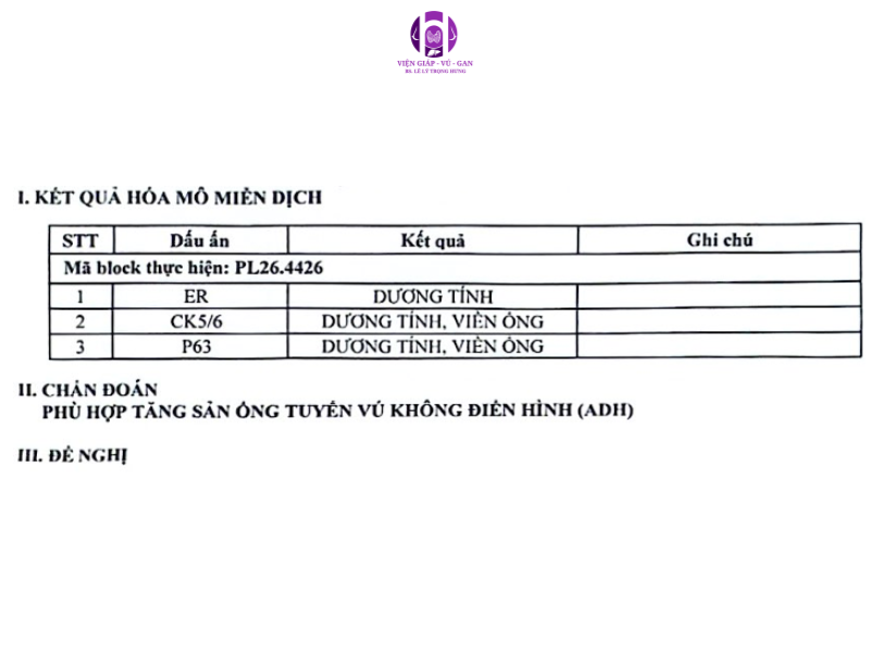 u vú không điển hình lành tính